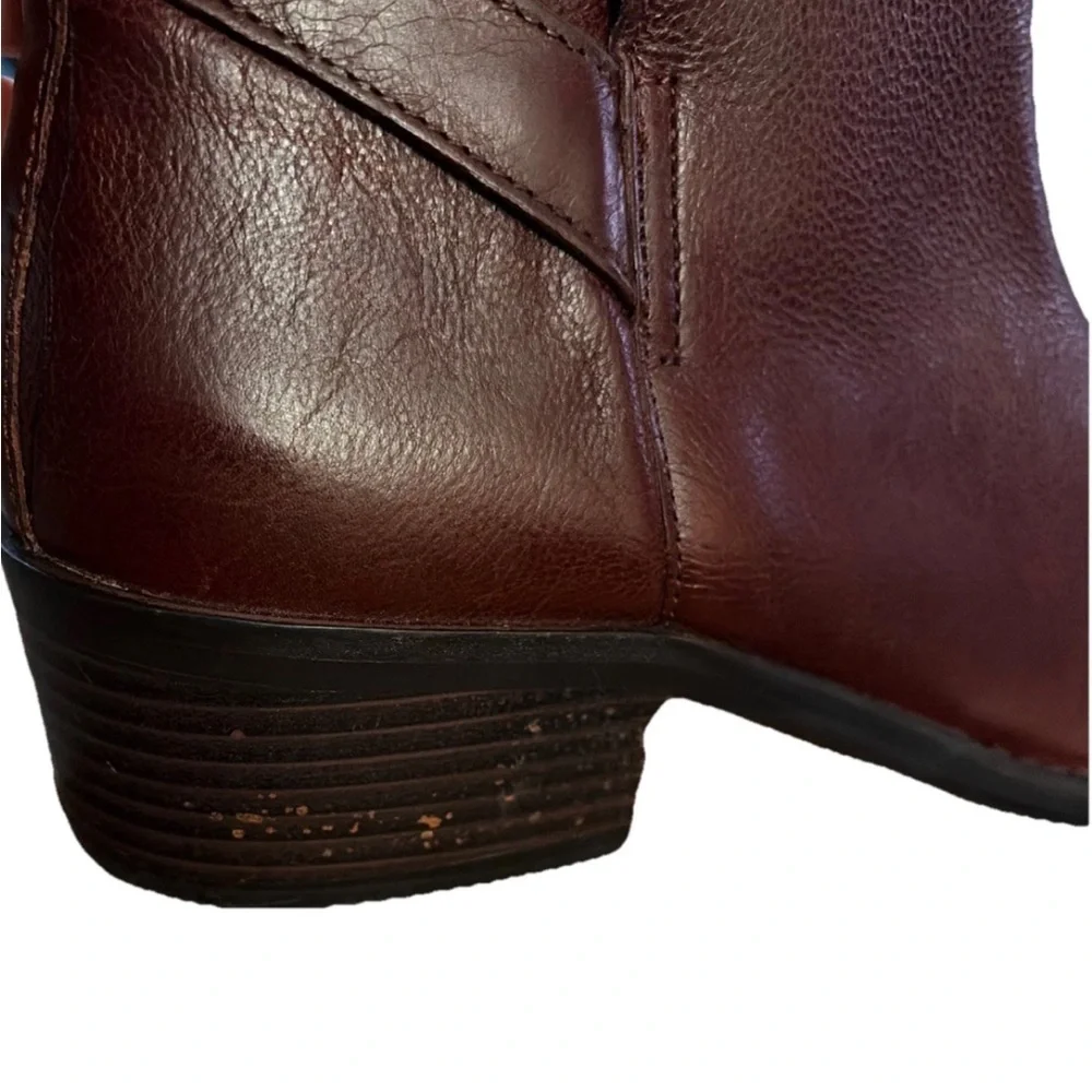 Sam Edelman Women's Brawley Leather Ankle Boot Deep Pecan Size 7.5 Display Boots